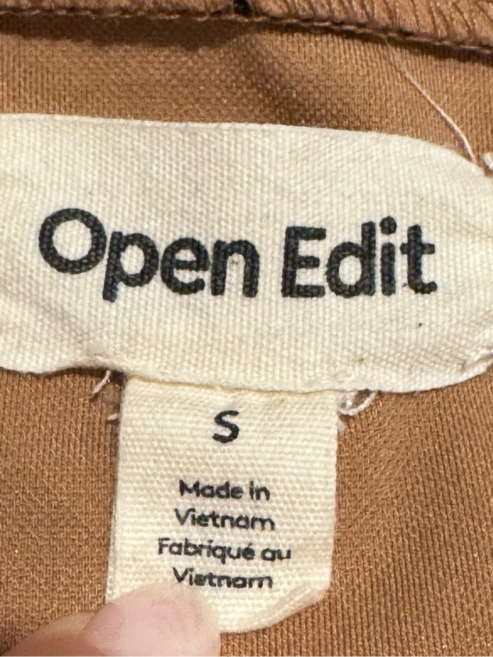 Open Edit Camel Brown Tube Top Size Small Minimalist Strapless Stretch - Picture 10 of 10